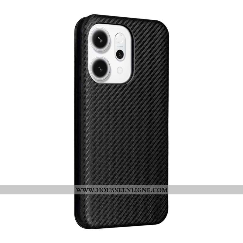 Flip Cover Oppo Reno 14 5G Fibre Carbone