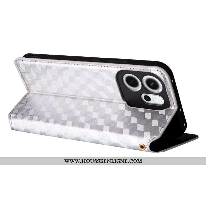 Flip Cover Oppo Reno 14 F 5G Motif Losanges