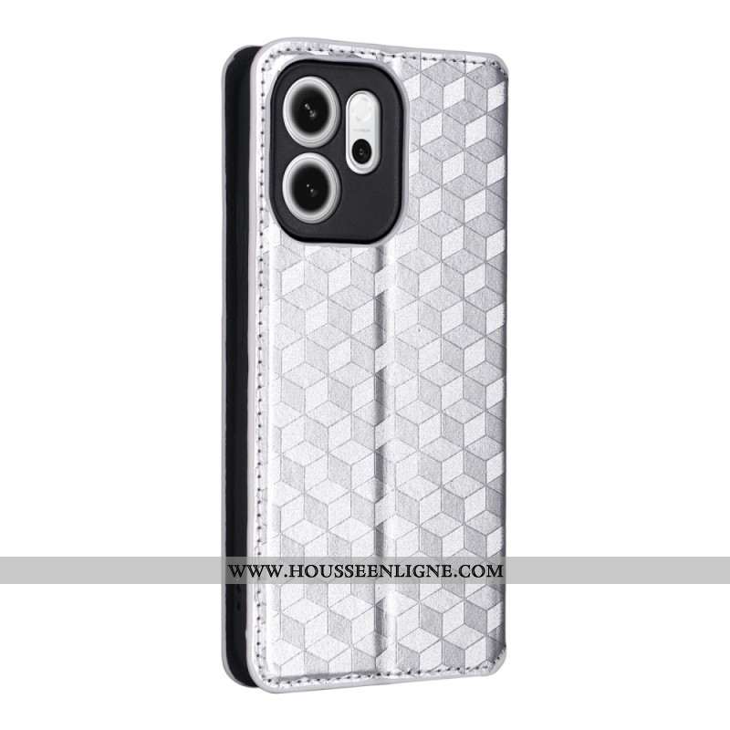 Flip Cover Oppo Reno 14 F 5G Motif Losanges