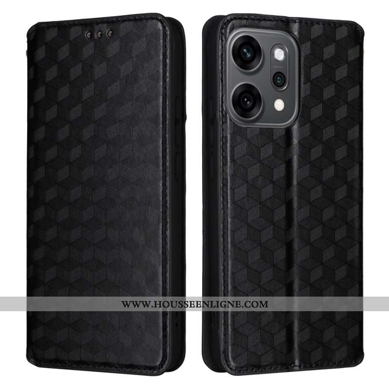 Flip Cover Oppo Reno 14 Pro 5G Motif Brillant Losanges