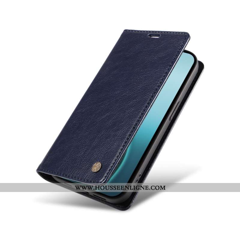 Flip Cover Oppo Reno 14 Pro 5G Simili Cuir Ciré YIKATU