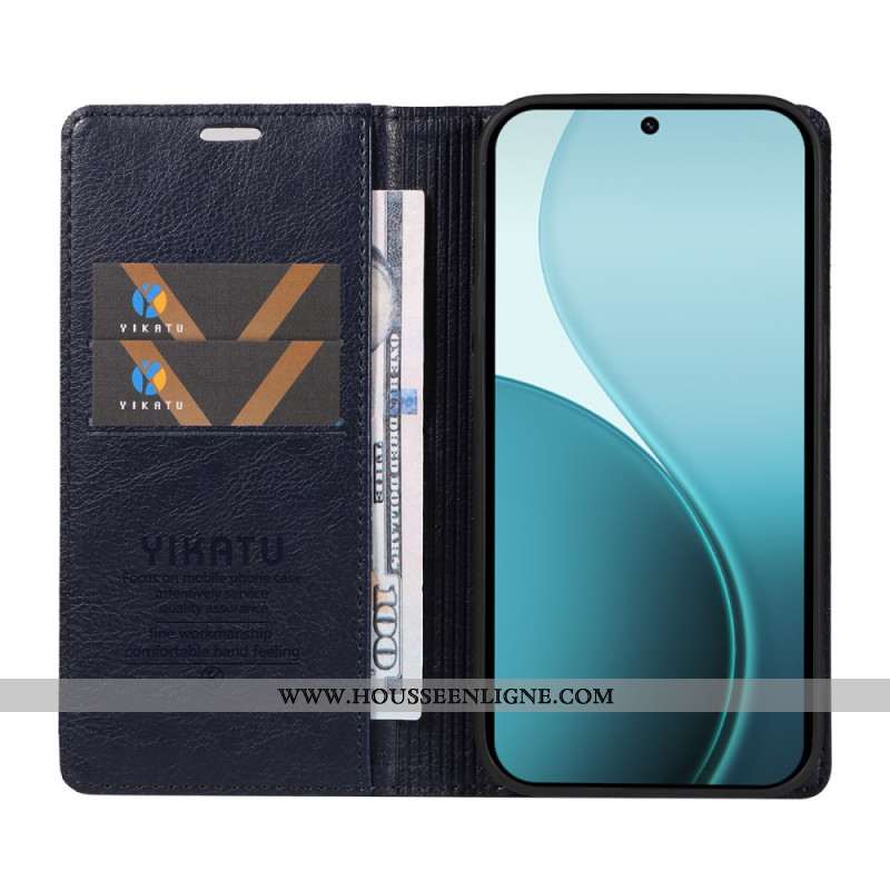 Flip Cover Oppo Reno 14 Pro 5G Simili Cuir Ciré YIKATU