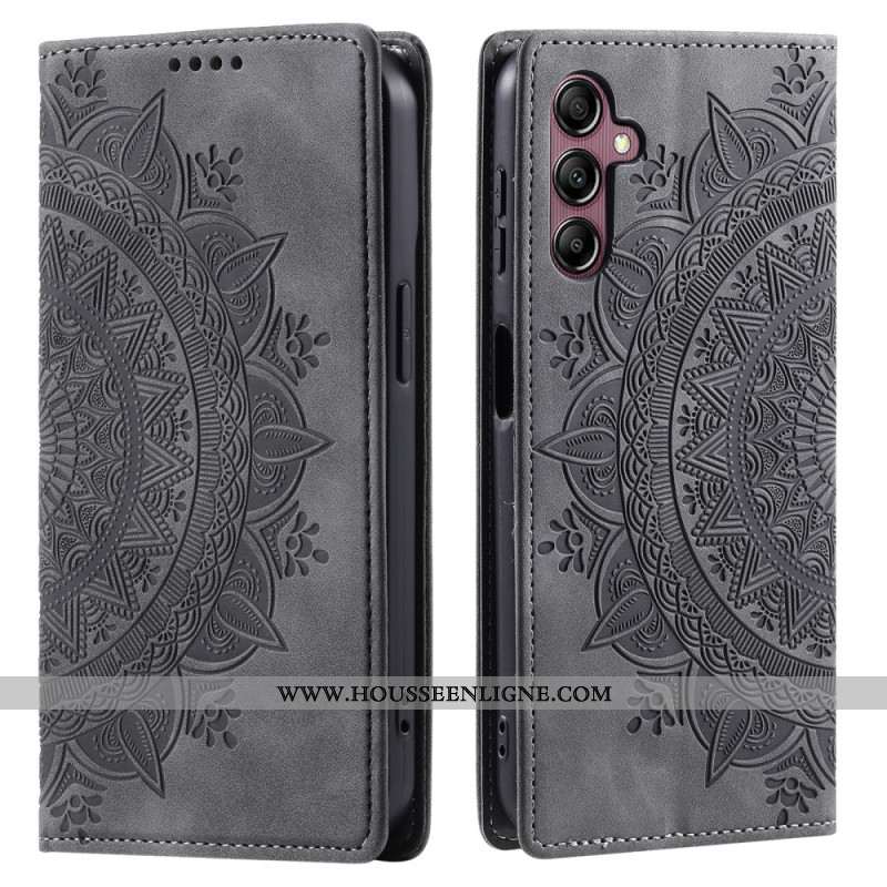 Flip Cover Samsung Galaxy A17 4G / 5G Effet Daim Mandala