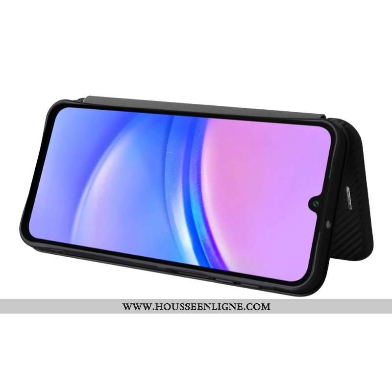 Flip Cover Samsung Galaxy A17 4G / 5G Fibre Carbone