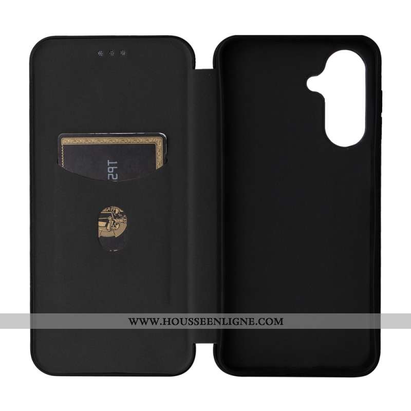 Flip Cover Samsung Galaxy A17 4G / 5G Fibre Carbone