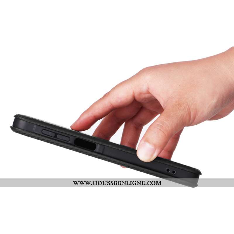 Flip Cover Samsung Galaxy A17 4G / 5G Fibre Carbone