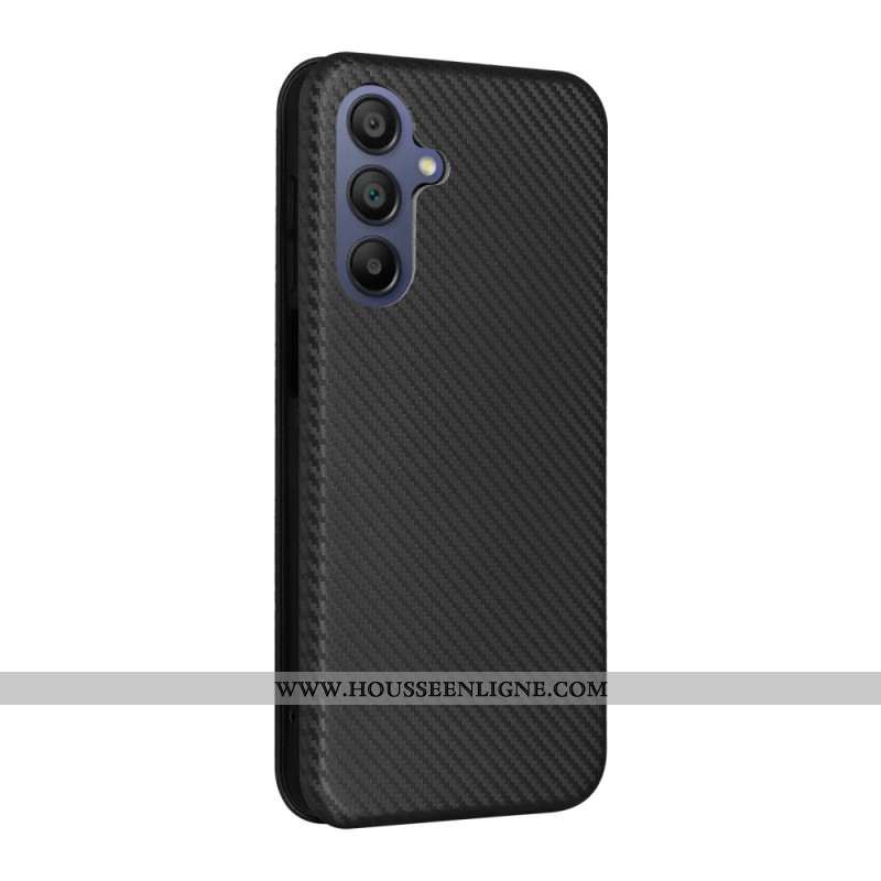 Flip Cover Samsung Galaxy A17 4G / 5G Fibre Carbone