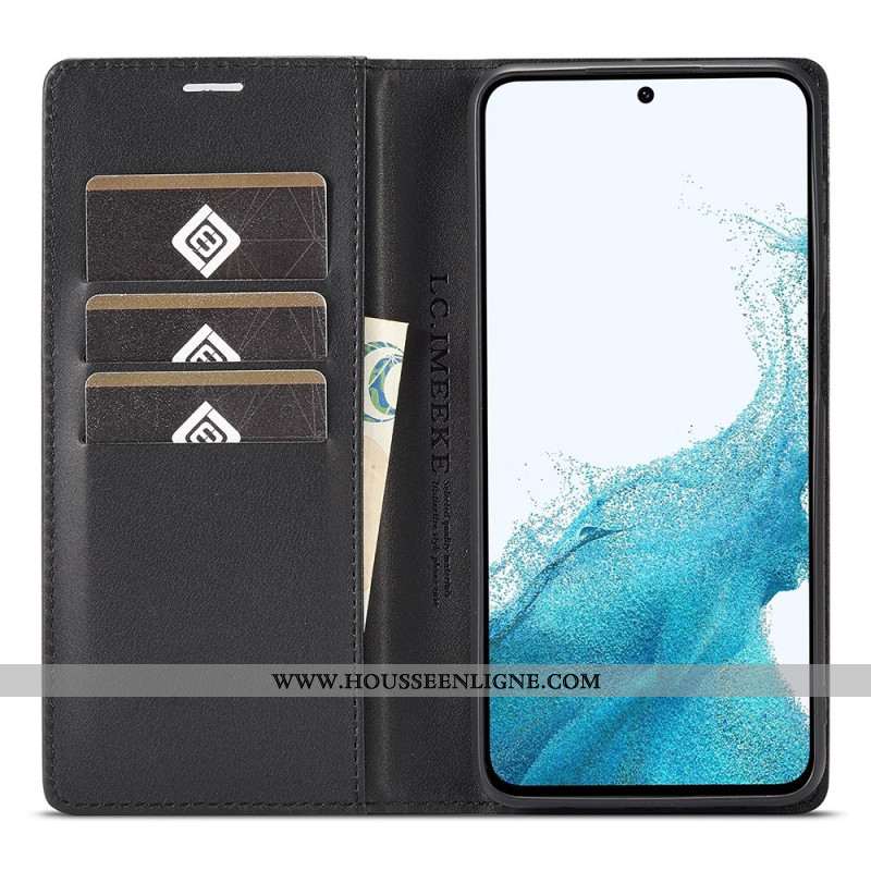Flip Cover Samsung Galaxy A17 4G / 5G Fibre Carbone LC.IMEEKE