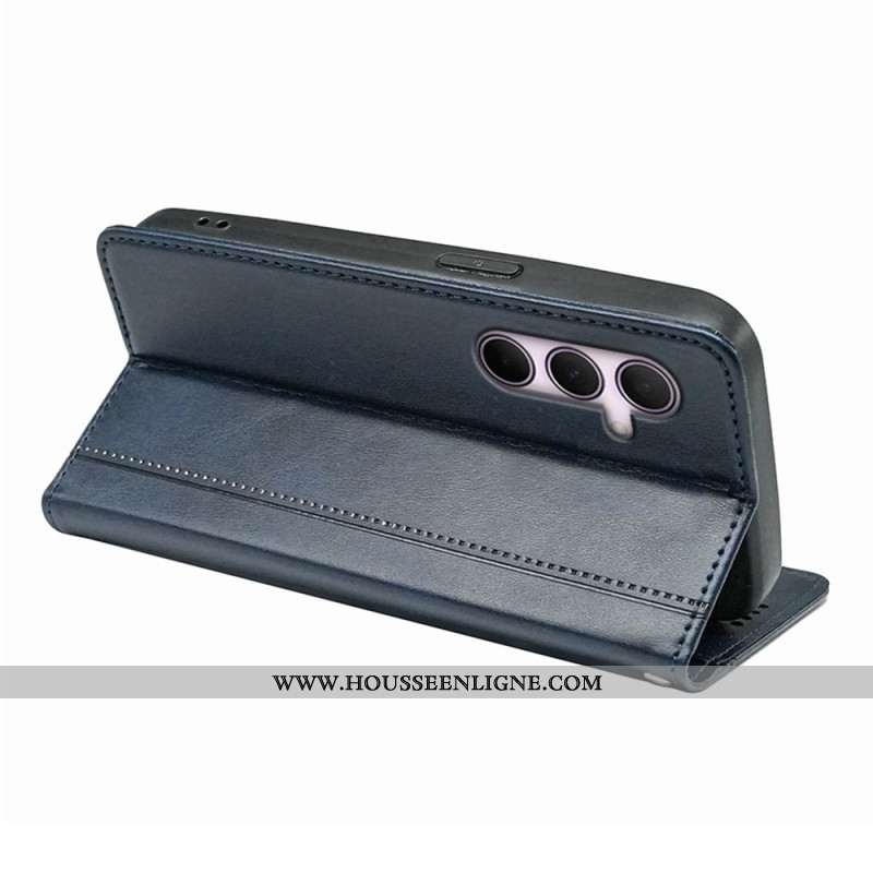 Flip Cover Samsung Galaxy S25 5G Fermeture Magnétique Intégrée