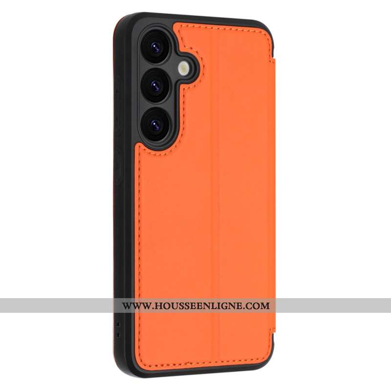 Flip Cover Samsung Galaxy S25 5G Fermeture Magnétique et Emplacement pour Cartes