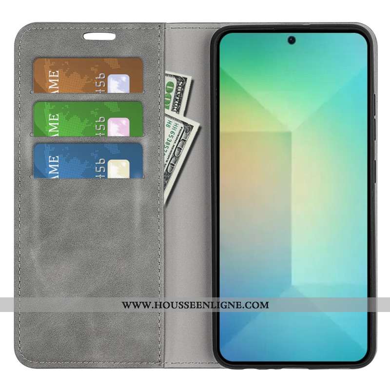 Flip Cover Samsung Galaxy S25 5G Simili Cuir Classique