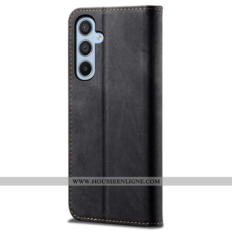 Flip Cover Samsung Galaxy S25 5G Tissu Jeans