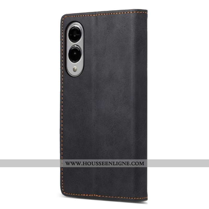 Flip Cover Samsung Galaxy S25 Edge Blocage RFID Simili Cuir
