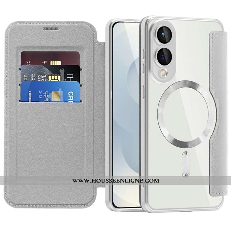 Flip Cover Samsung Galaxy S25 Edge Compatible MagSafe Matelassée