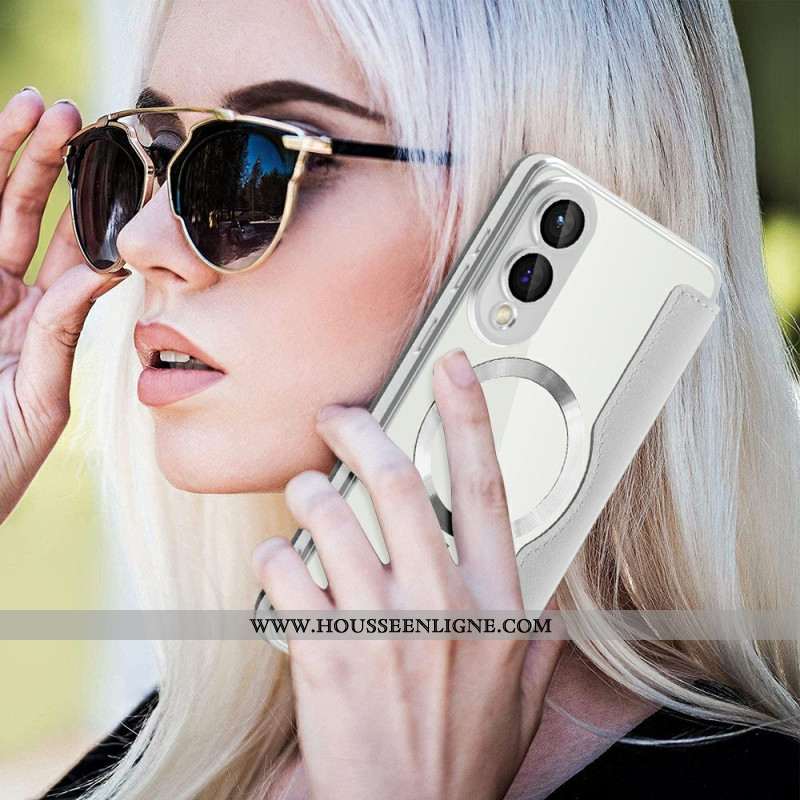 Flip Cover Samsung Galaxy S25 Edge Compatible MagSafe Matelassée