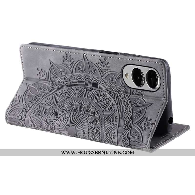 Flip Cover Samsung Galaxy S25 Edge Effet Daim Mandala