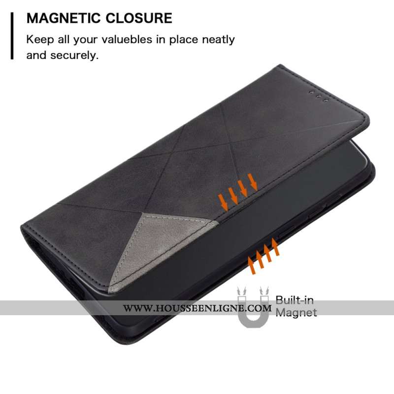 Flip Cover Samsung Galaxy S25 Edge Moti Géométrique