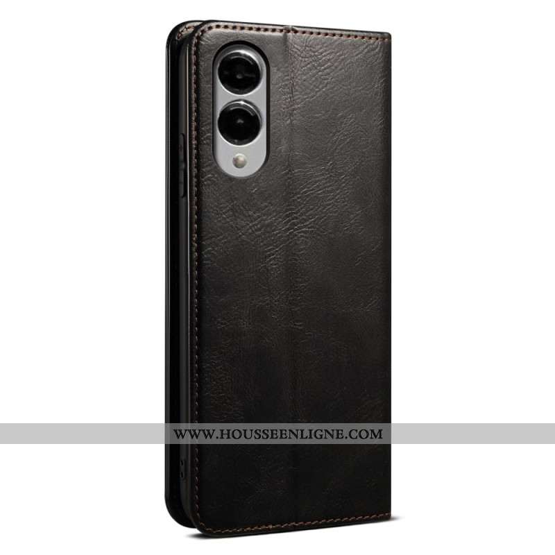 Flip Cover Samsung Galaxy S25 Edge Simili Cuir Ciré