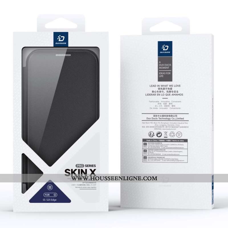 Flip Cover Samsung Galaxy S25 Edge Skin X Pro Series DUX DUCIS
