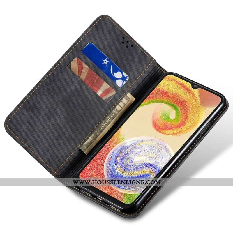 Flip Cover Samsung Galaxy S25 Edge Tissu Jeans