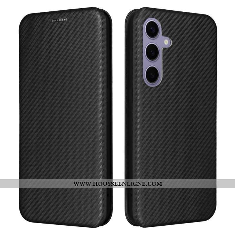 Flip Cover Samsung Galaxy S25 FE Fibre Carbone
