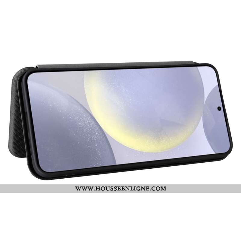 Flip Cover Samsung Galaxy S25 FE Fibre Carbone