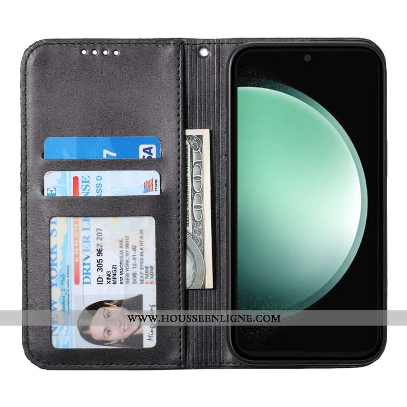 Flip Cover Samsung Galaxy S25 FE Frise Losanges à Lanière
