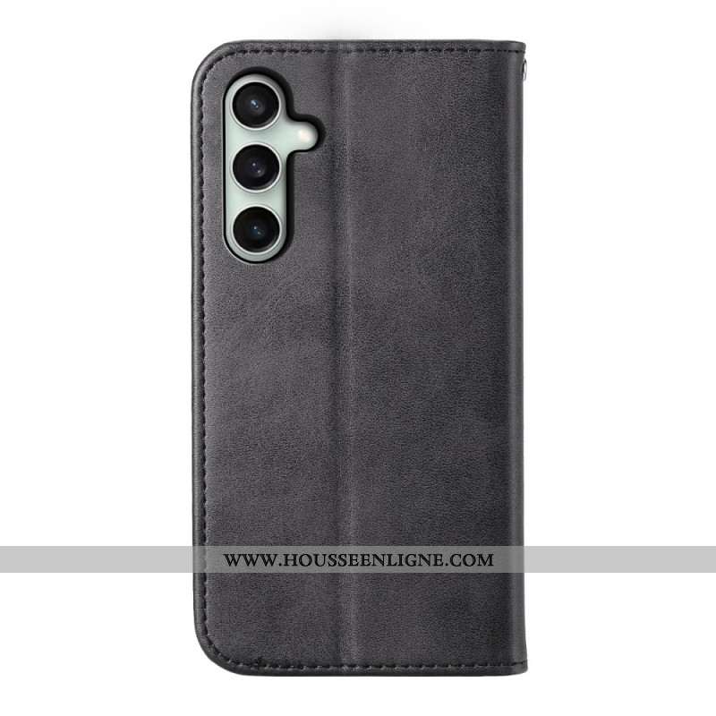 Flip Cover Samsung Galaxy S25 FE Frise Losanges à Lanière