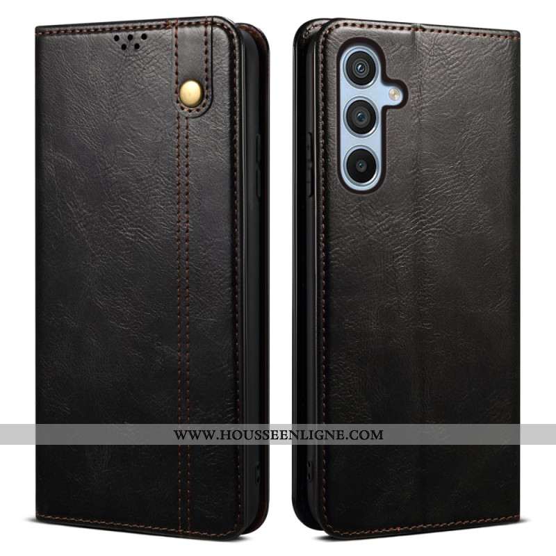 Flip Cover Samsung Galaxy S25 FE Simili Cuir Ciré