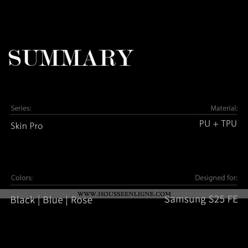 Flip Cover Samsung Galaxy S25 FE Skin Pro Series DUX DUCIS