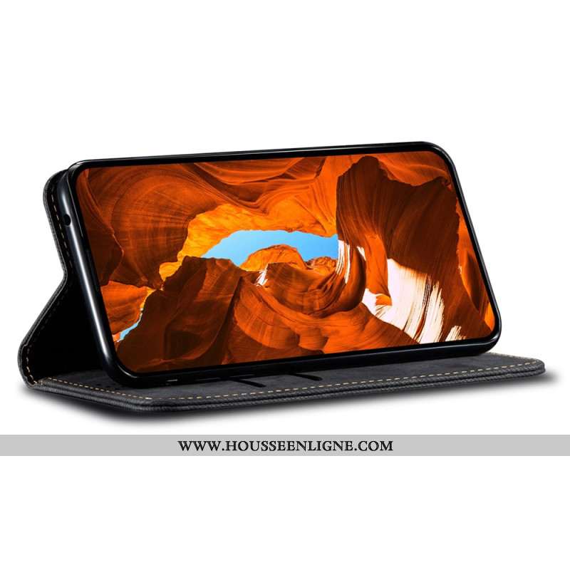 Flip Cover Samsung Galaxy S25 FE Tissu Jeans