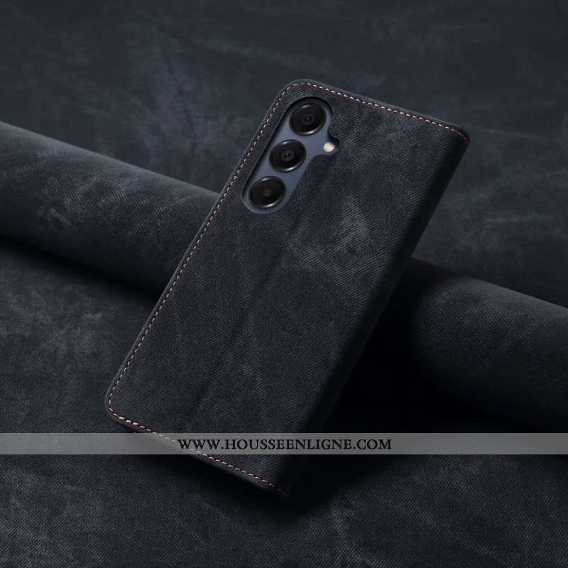 Flip Cover Samsung Galaxy S25 FE Tissu Jeans