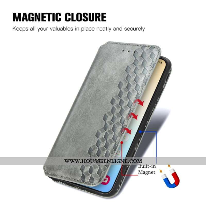 Flip Cover Samsung Galaxy S25 Plus 5G Effet Daim Frise