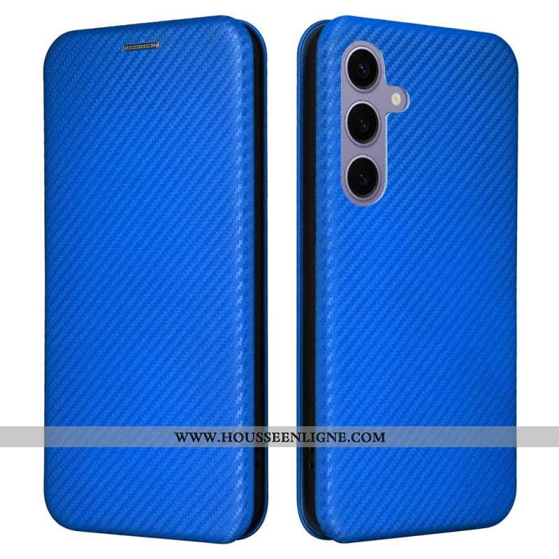 Flip Cover Samsung Galaxy S25 Plus 5G Fibre Carbone