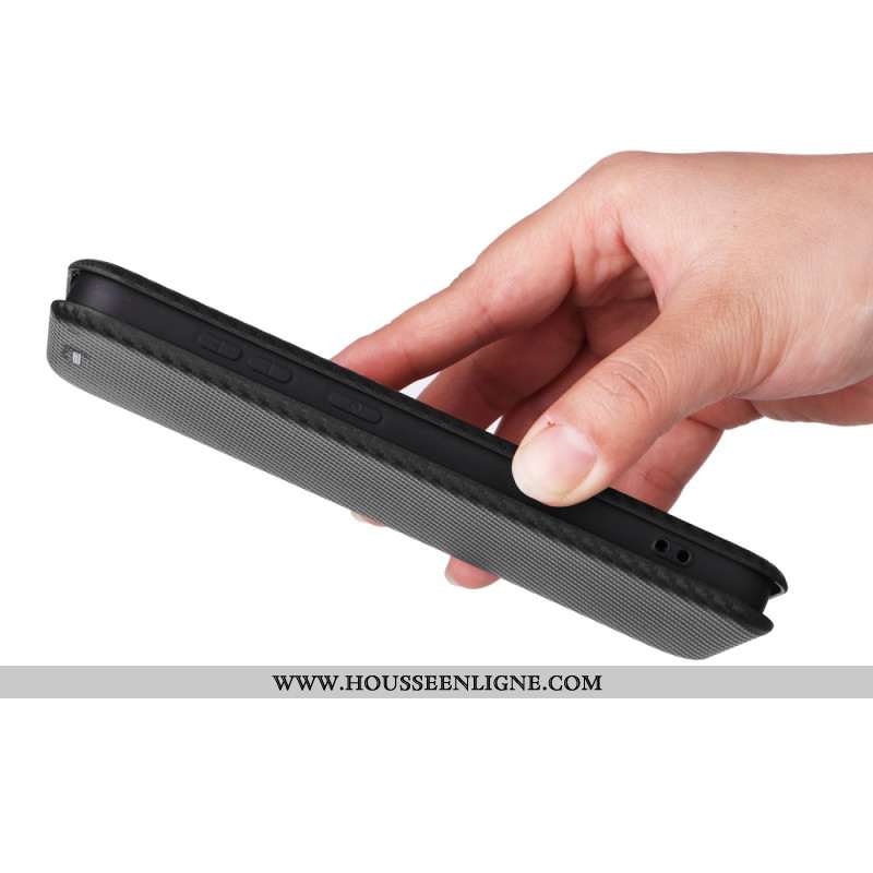 Flip Cover Samsung Galaxy S25 Plus 5G Fibre Carbone