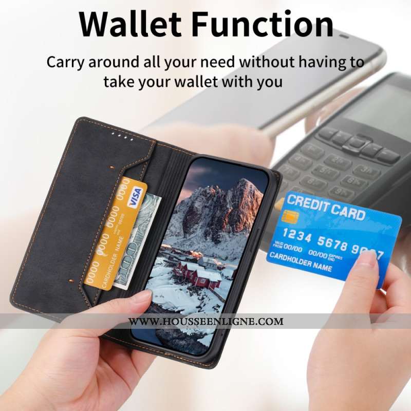 Flip Cover Samsung Galaxy S25 Plus 5G Portefeuille RFID