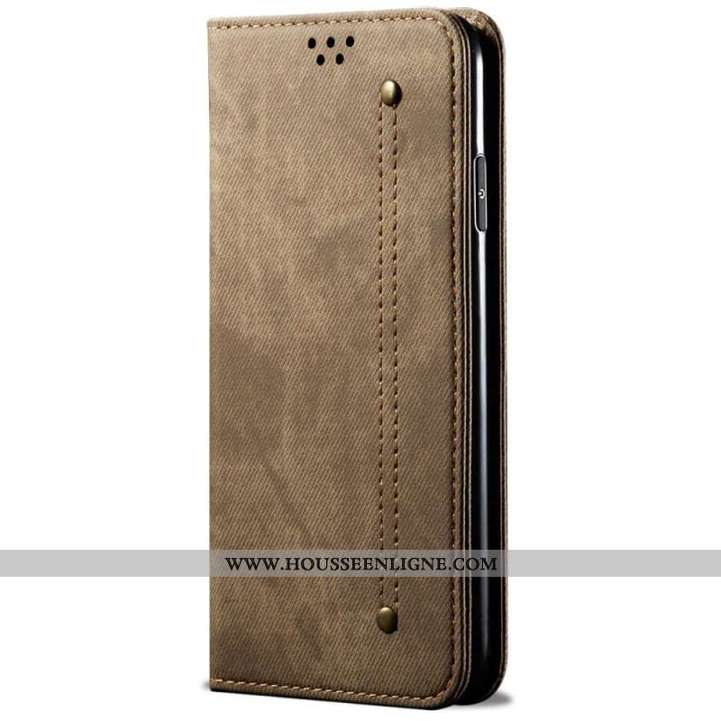 Flip Cover Samsung Galaxy S25 Plus 5G Tissu Jeans