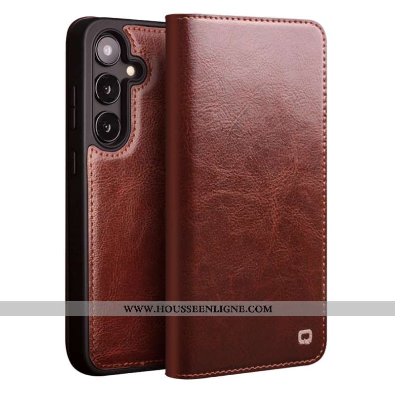 Flip Cover Samsung Galaxy S25 Plus Vrai Cuir