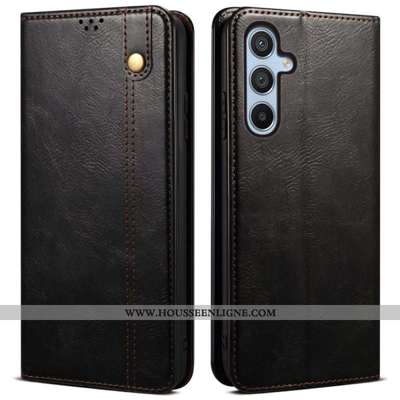 Flip Cover Samsung Galaxy S25 Simili Cuir Ciré
