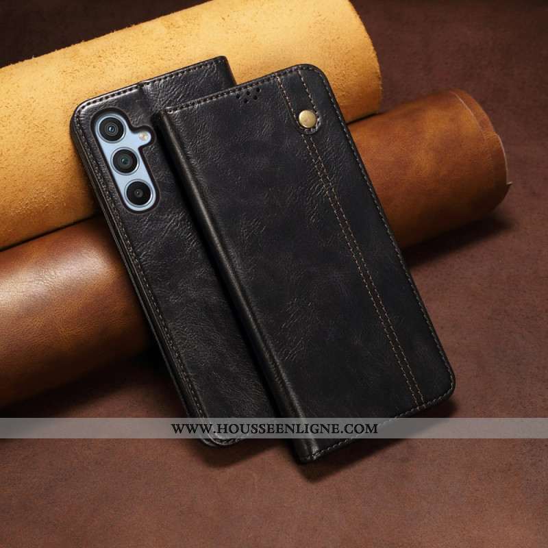 Flip Cover Samsung Galaxy S25 Simili Cuir Ciré
