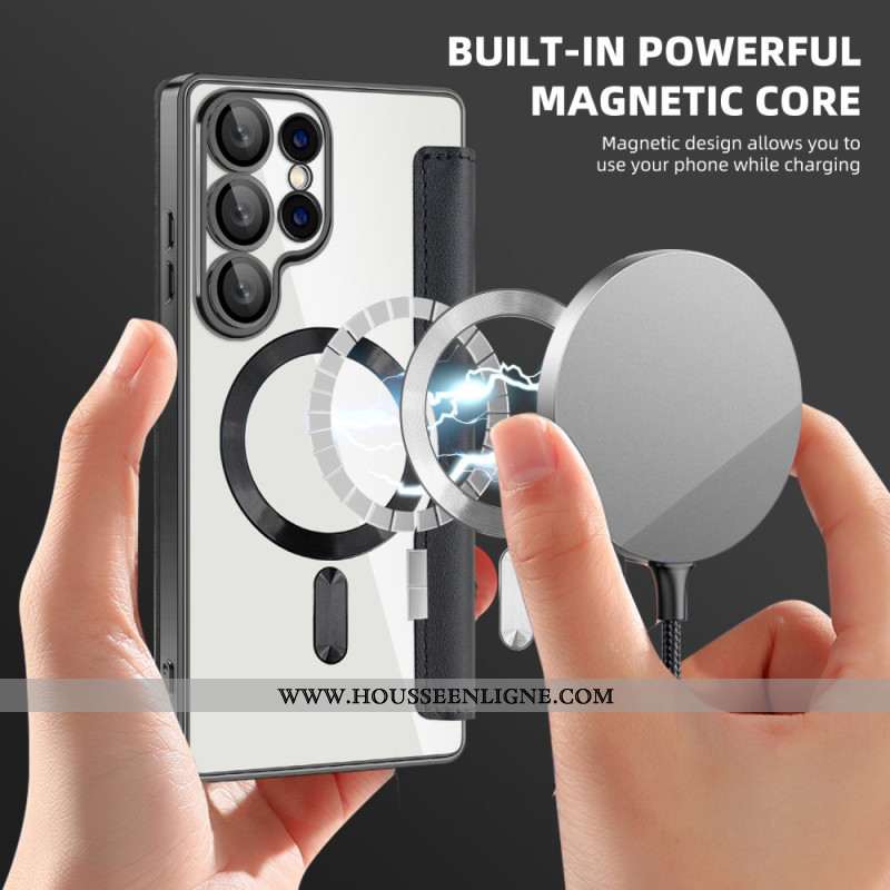 Flip Cover Samsung Galaxy S25 Ultra 5G Compatible MagSafe Matelassée