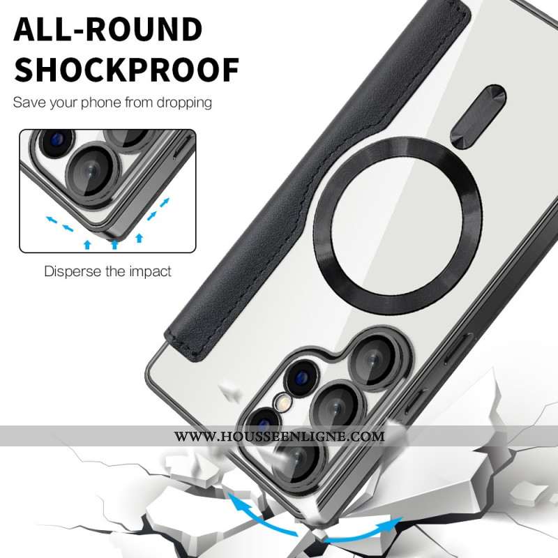 Flip Cover Samsung Galaxy S25 Ultra 5G Compatible MagSafe Matelassée