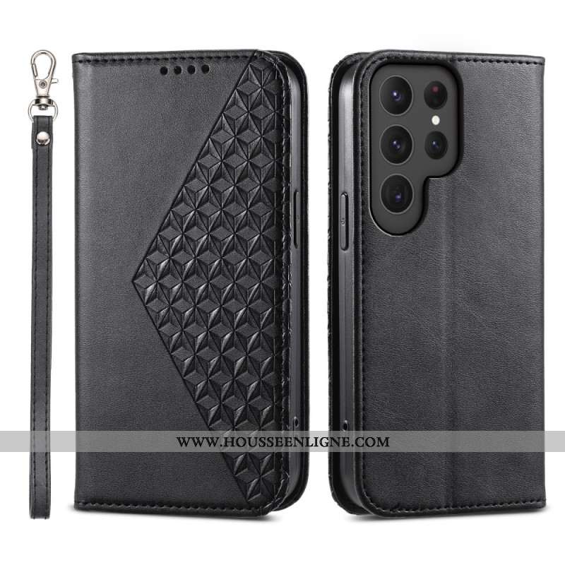 Flip Cover Samsung Galaxy S25 Ultra 5G Empreintes Losanges