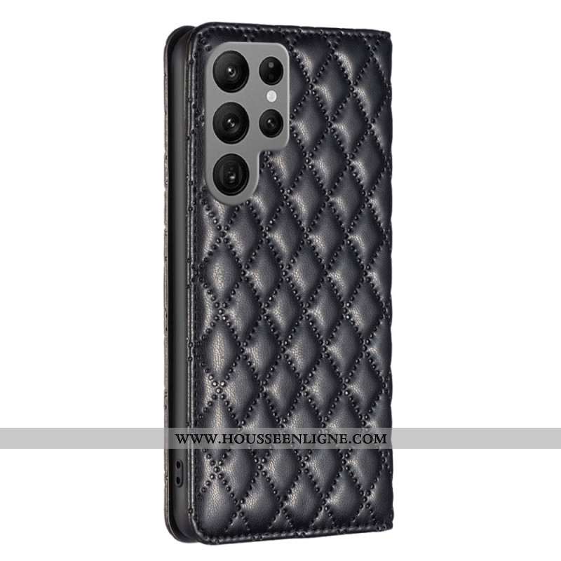 Flip Cover Samsung Galaxy S25 Ultra 5G Matelassée BINFEN COLOR