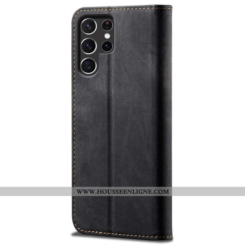 Flip Cover Samsung Galaxy S25 Ultra 5G Tissu Jeans