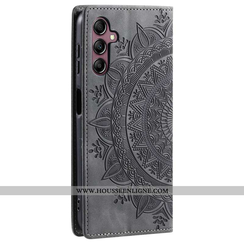 Flip Cover Samsung Galaxy S26 Effet Daim Mandala