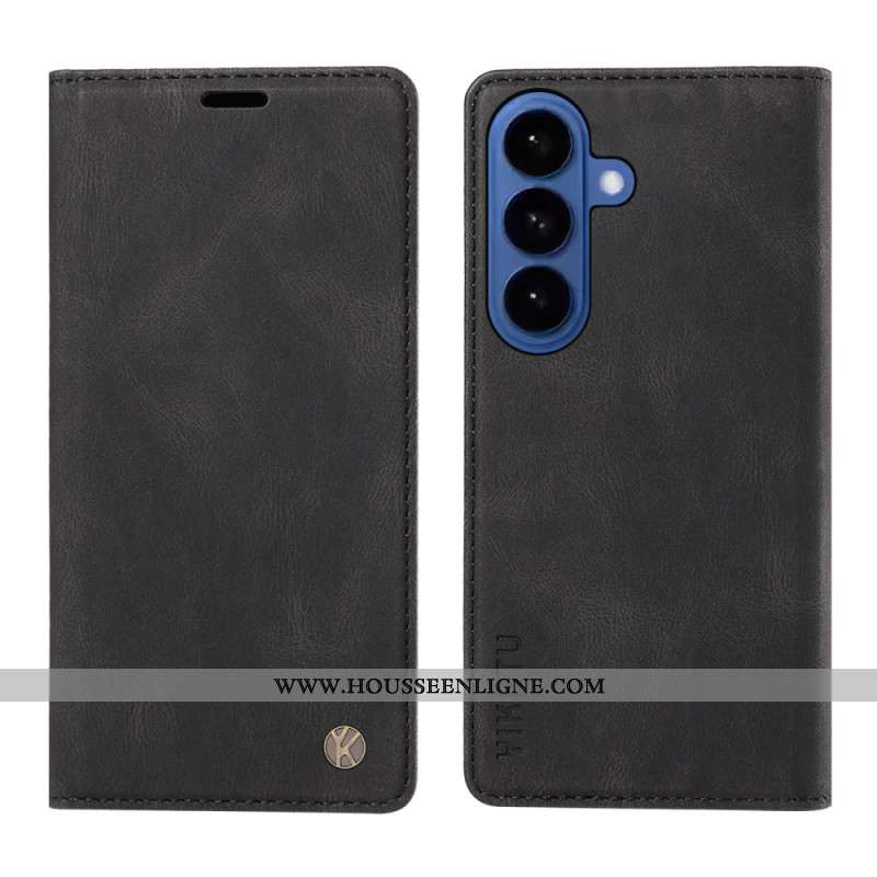 Flip Cover Samsung Galaxy S26 Effet Daim YIKATU