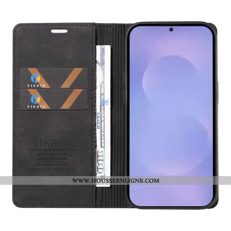 Flip Cover Samsung Galaxy S26 Effet Daim YIKATU