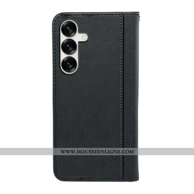 Flip Cover Samsung Galaxy S26 Liseré à Lanière