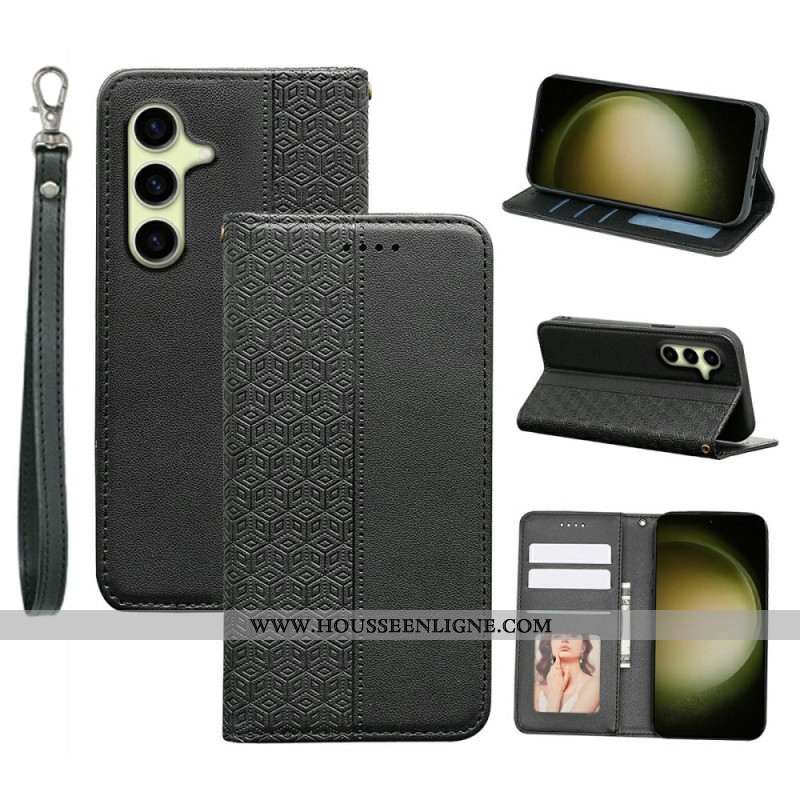 Flip Cover Samsung Galaxy S26 Motif Quadrillé